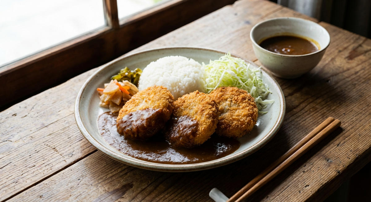 Fischfrikadellen mit Katsu-Currydip