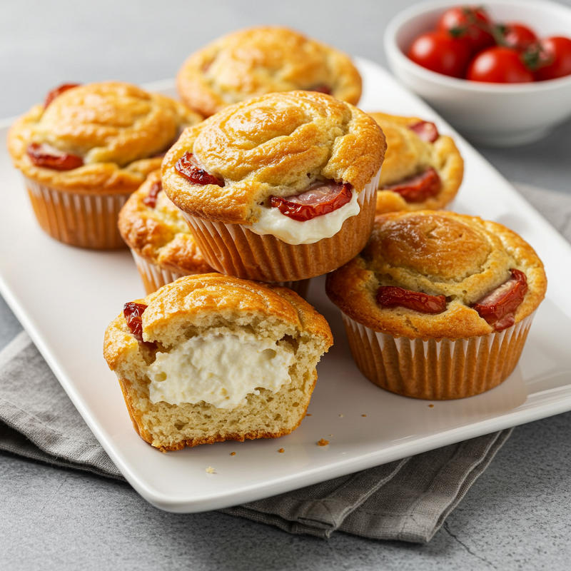 Pikante Muffins mit Schinken