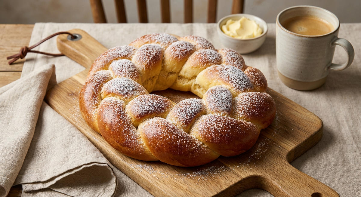 Brasilianisches Milchbrot (Rosca de Leite)