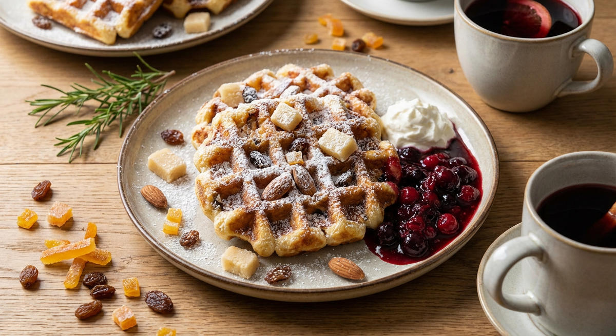 Christstollen-Waffeln