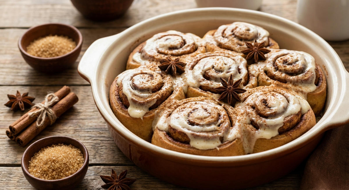 Zimtschnecken mit Lebkuchengewürz