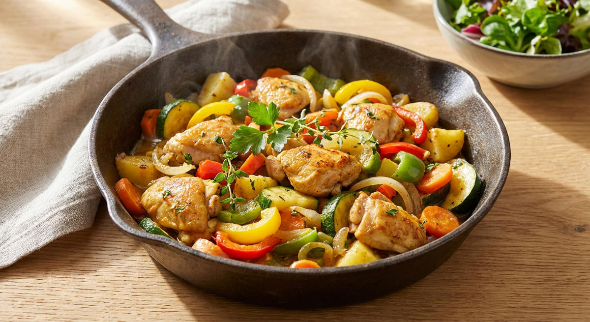 Hähnchen-Gemüse-Pfanne