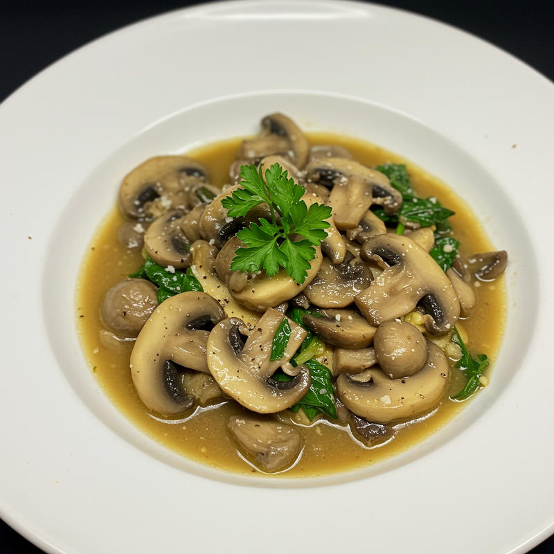 Fried Mushrooms with Garlic and Parsley