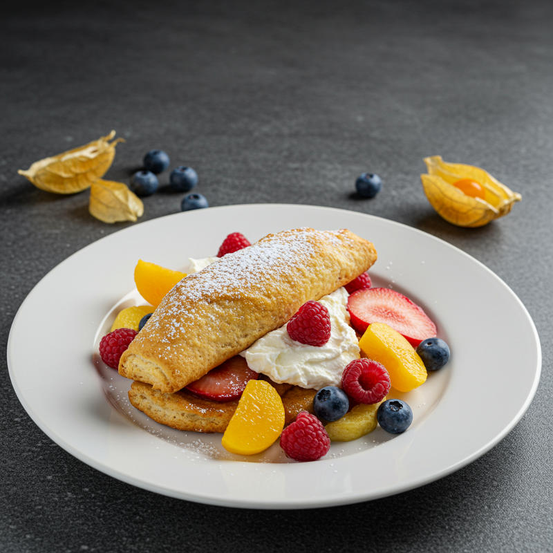 Rührei-Haferflocken mit Früchten