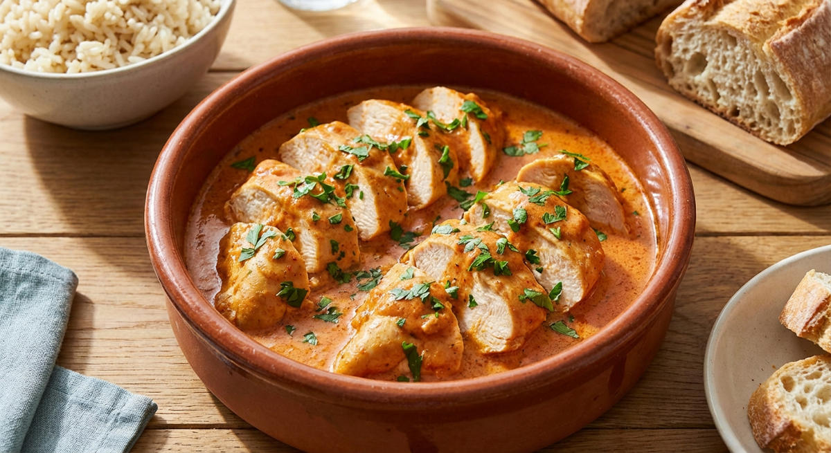 Hähnchenbrust in Paprika-Sahne