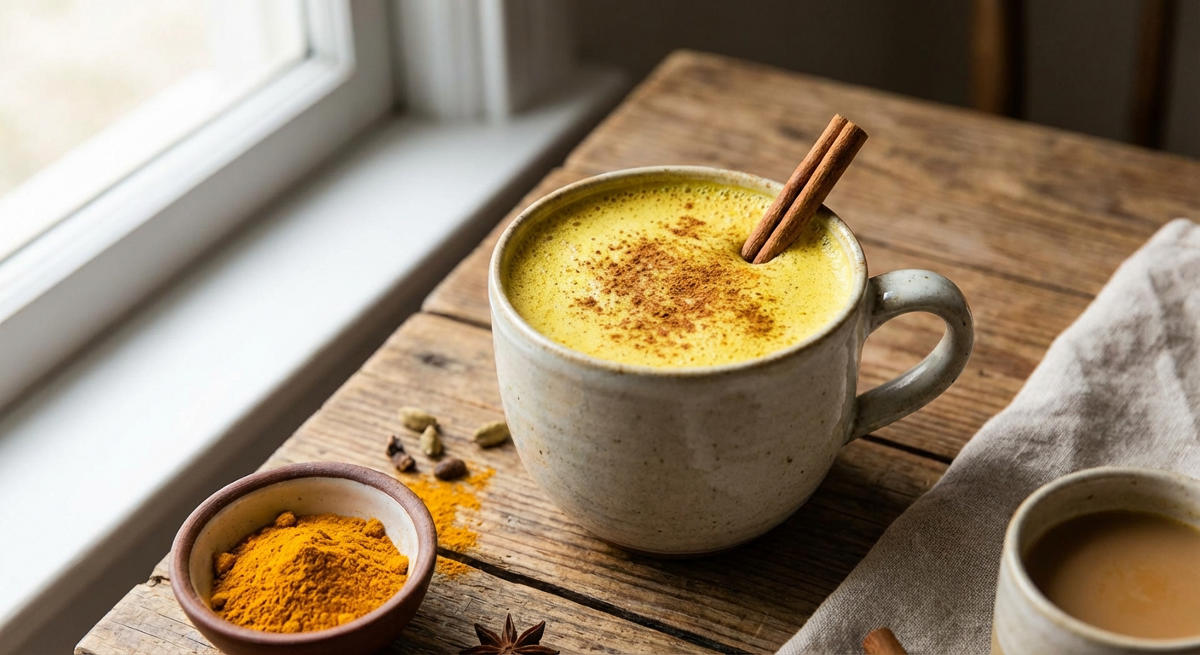 Goldene Milch mit Kokosmilch und Zimt