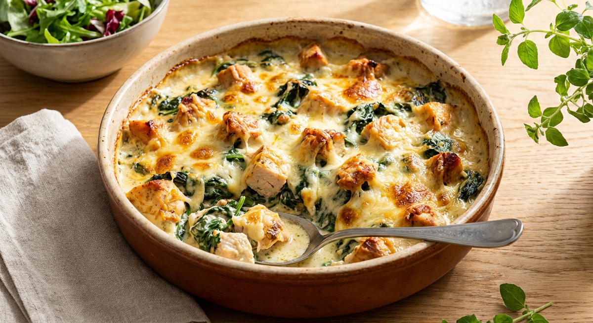 Hähnchen-Spinat-Auflauf