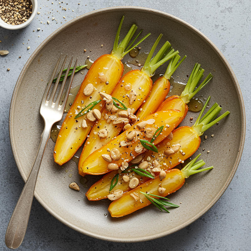Glasierte Karotten mit Honig-Senf-Marinade