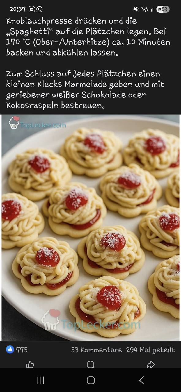 Spaghetti-Plätzchen