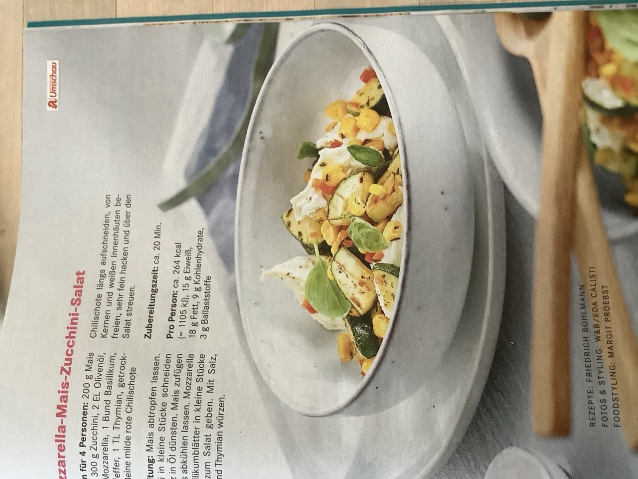 Mozzarella-Mais-Zucchini-Salat