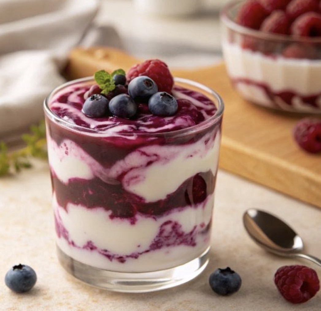 Blaubeer-Mascarpone-Dessert