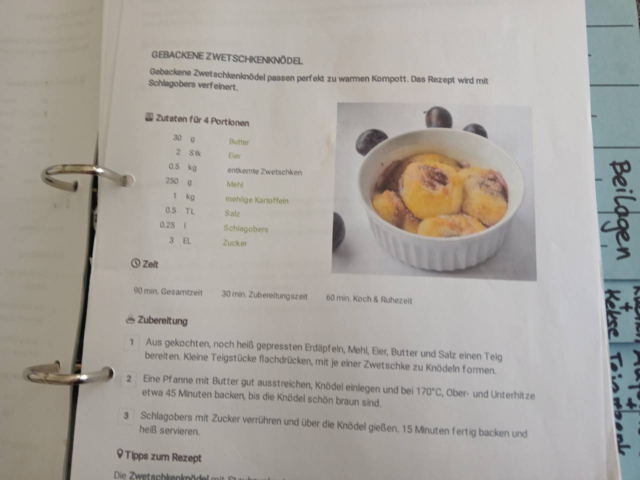 Kartoffelknödel aus dem Ofen