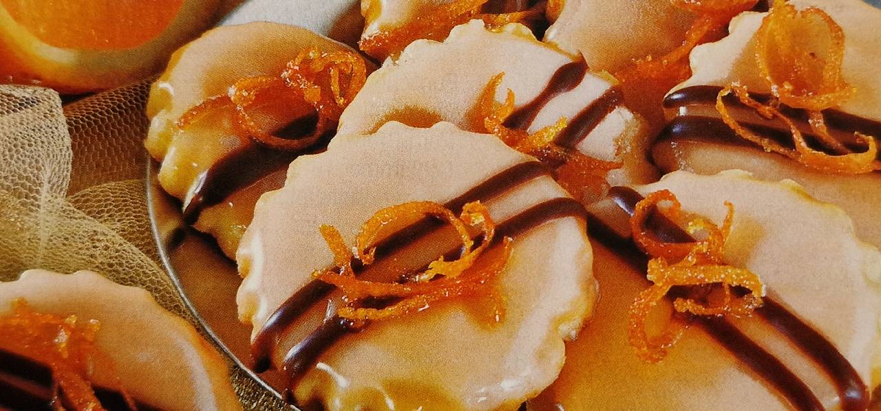 Orangenplätzchen mit Schuss