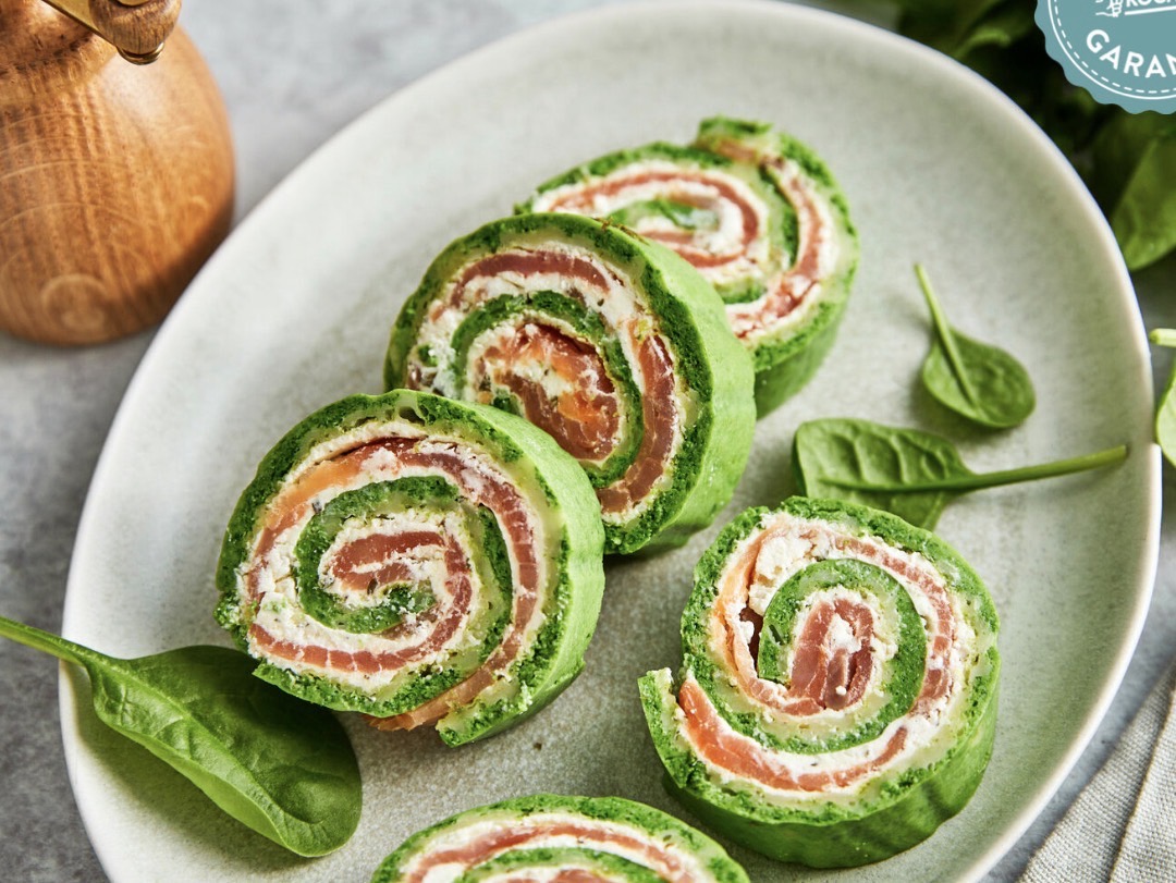 Spinat-Lachs-Rolle