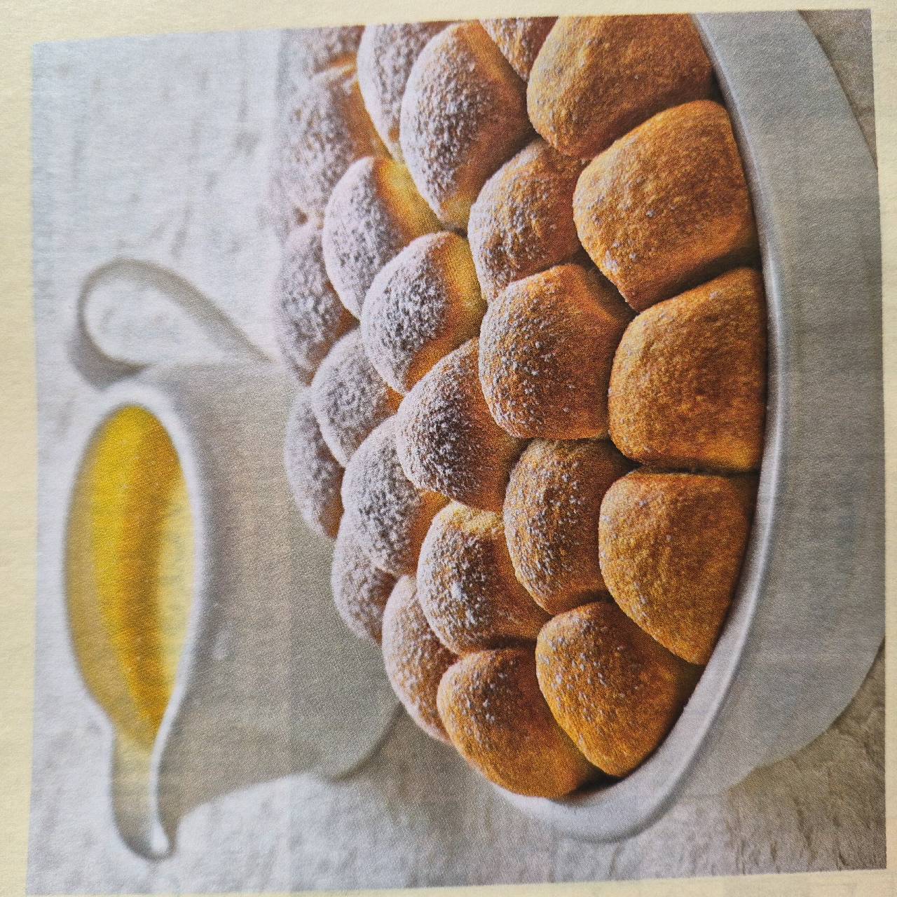 Dukatenbuchteln mit Vanillesauce aus dem Airfryer