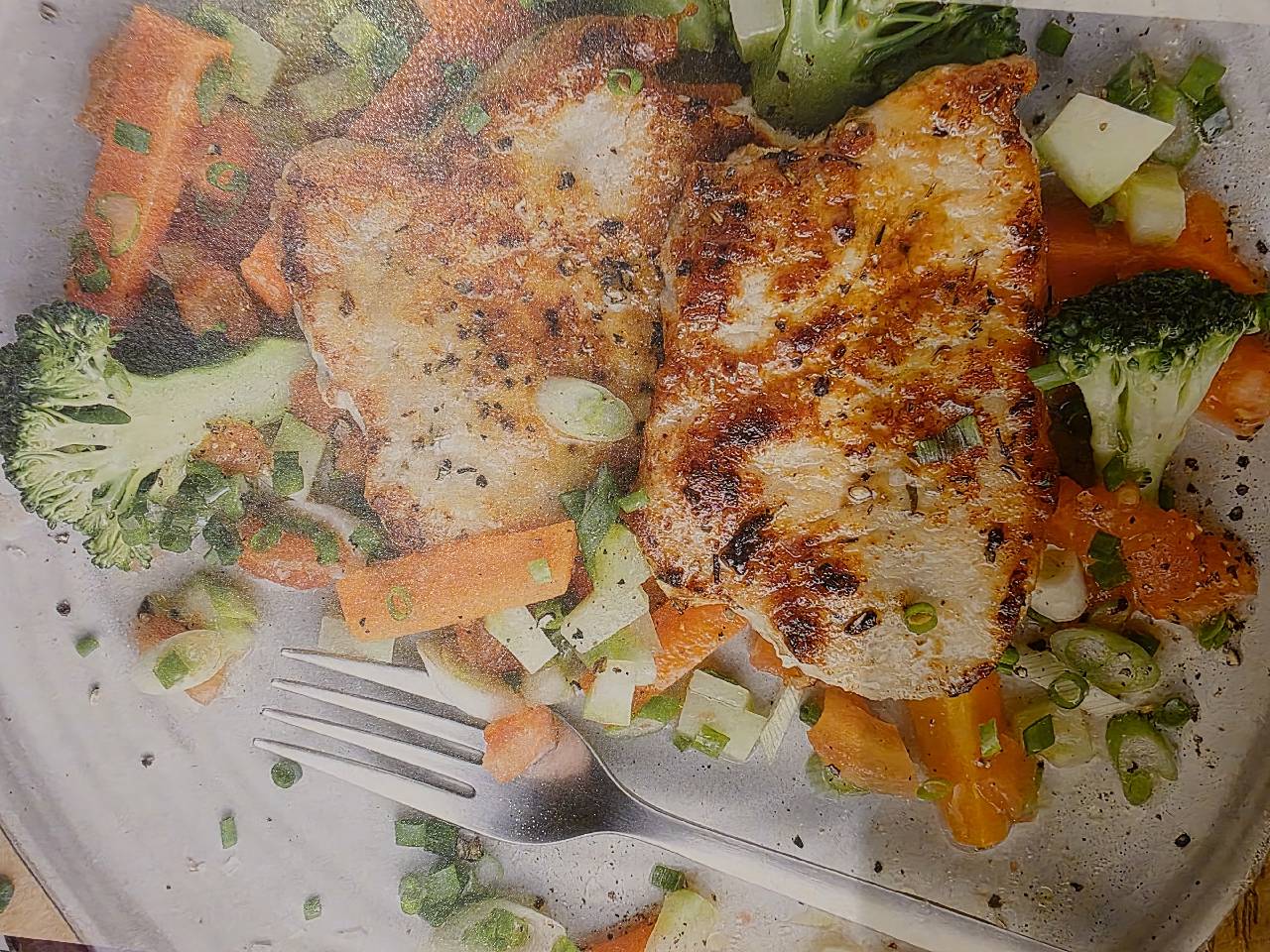 Schweineschnitzel mit Gartengemüse