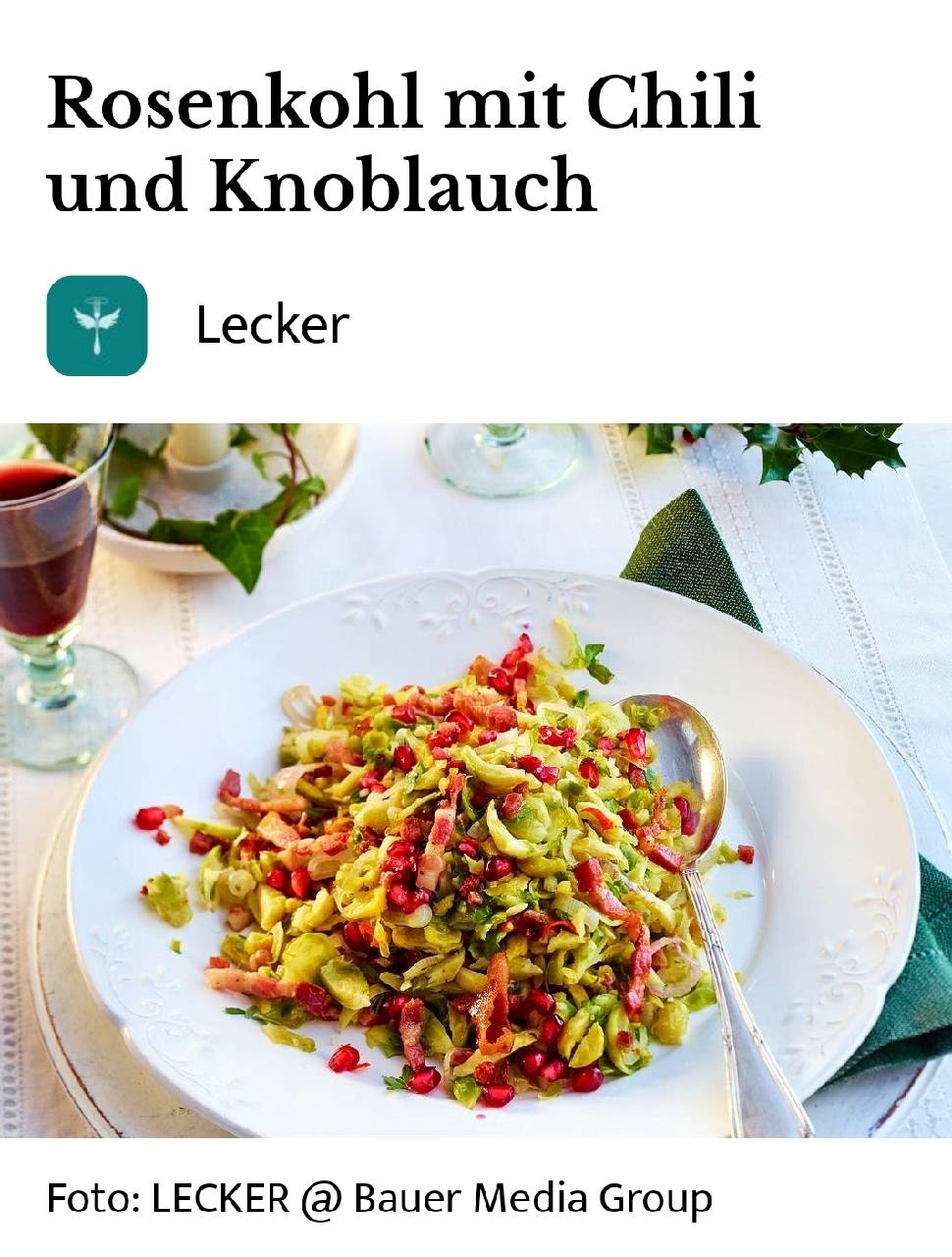 Rosenkohl mit Chili und Knoblauch