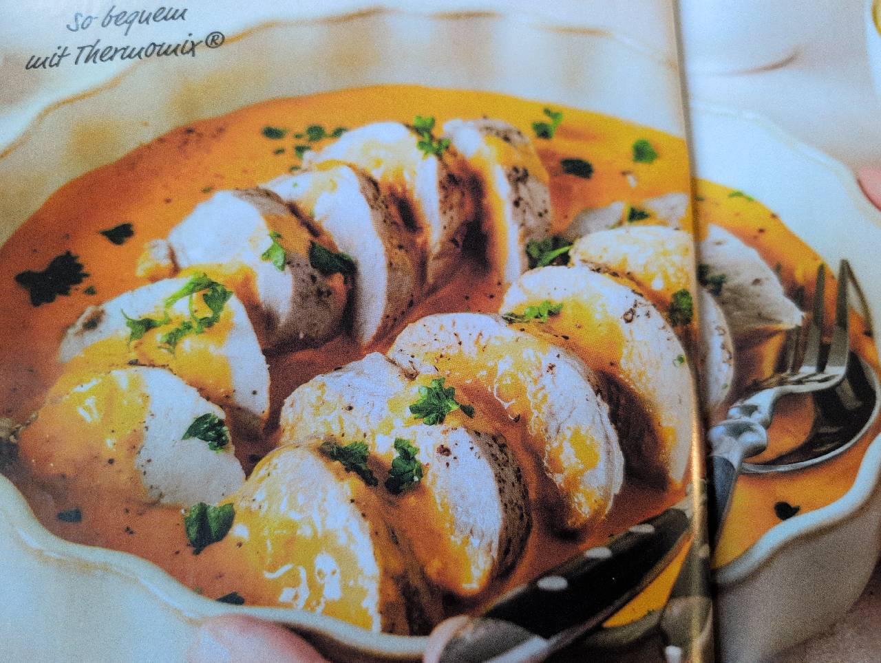 Schweinefilet mit Curry-Sahne-Soße