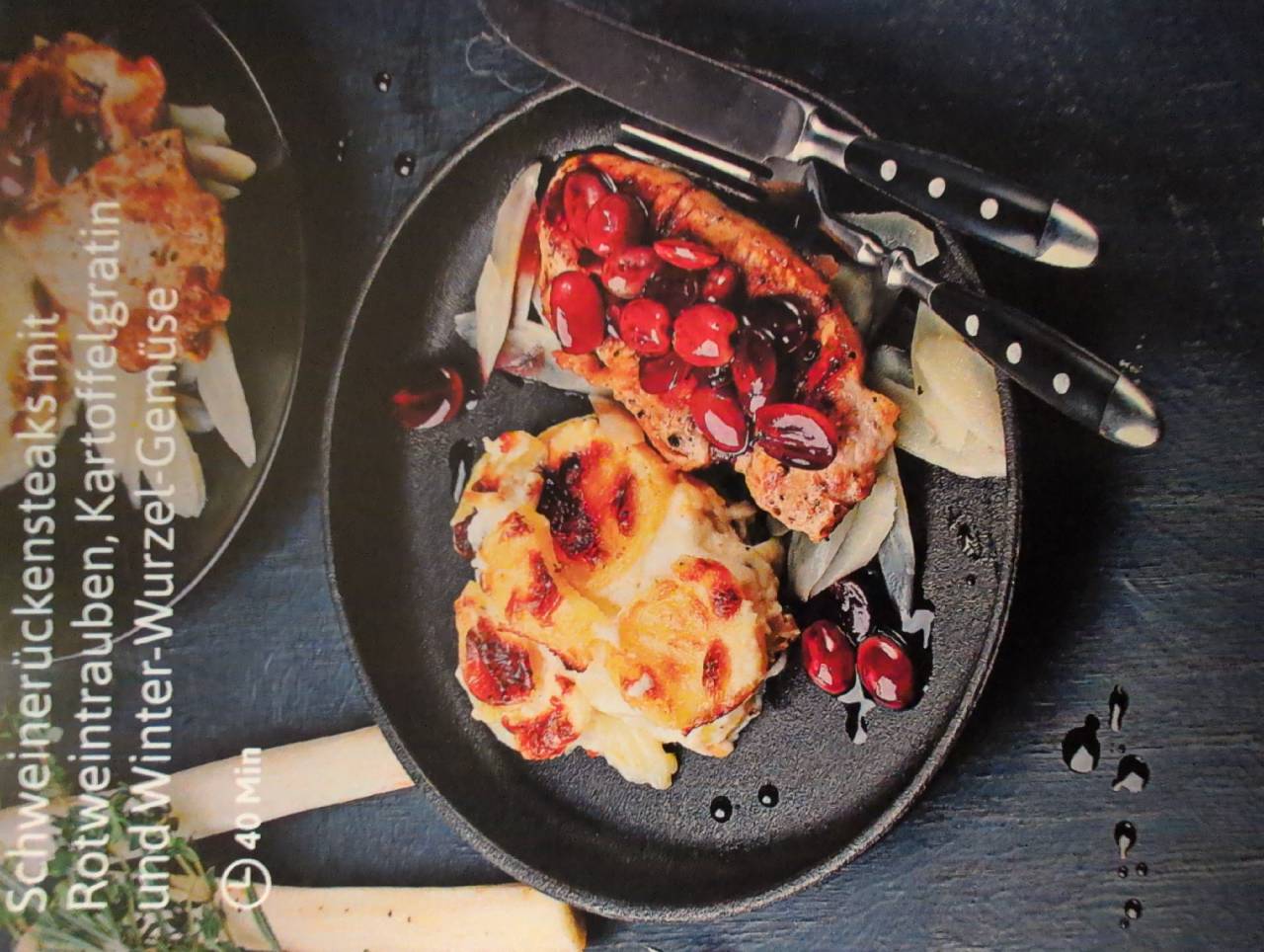 Gratin mit Steaks und Schwarzwurzeln