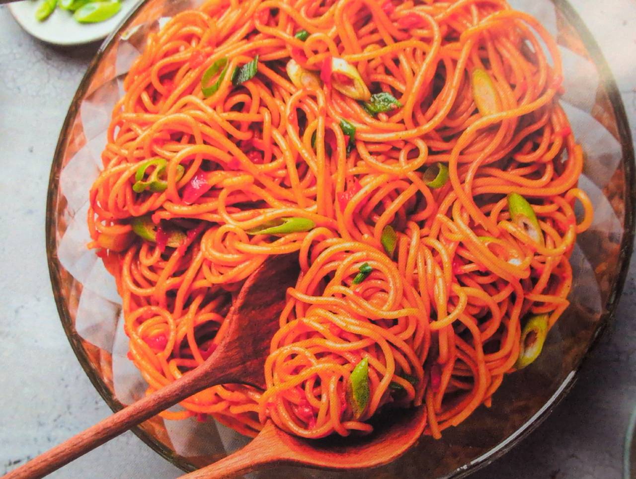 Spaghettisalat mit Curry