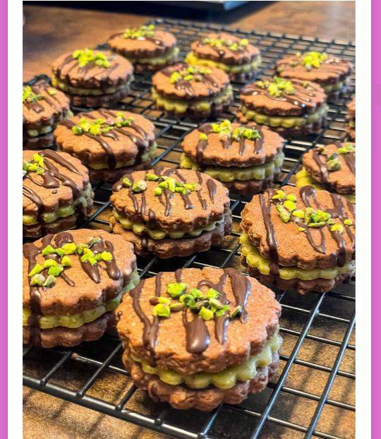 Pistazien-Marzipan-Plätzchen