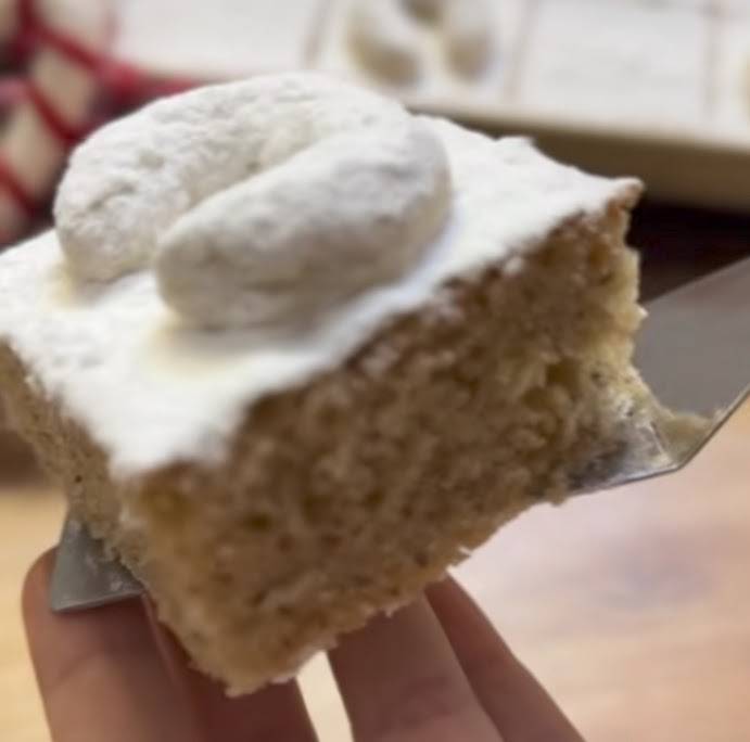 Vanillekipferl Blechkuchen