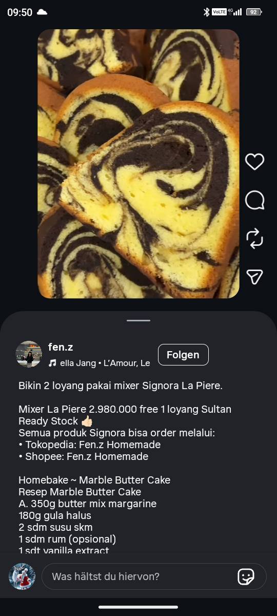 Indonesischer Marmorkuchen