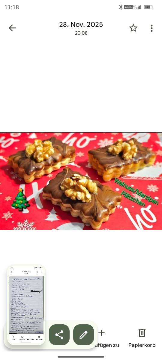 Walnuss-Marzipan-Plätzchen