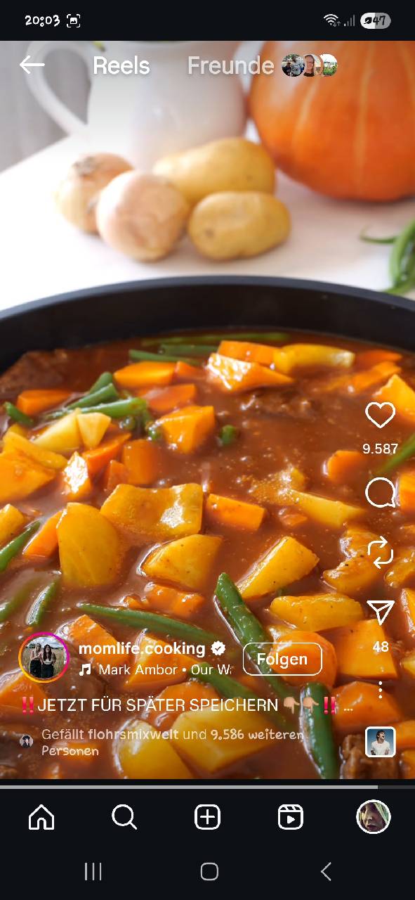 Herbst-Gulasch mit Kürbis