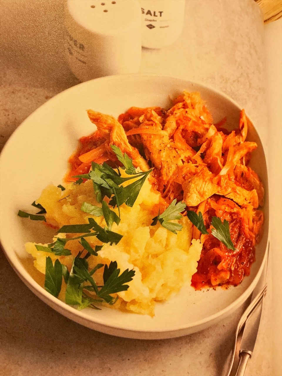 Geschnetzeltes mit Selleriestampf