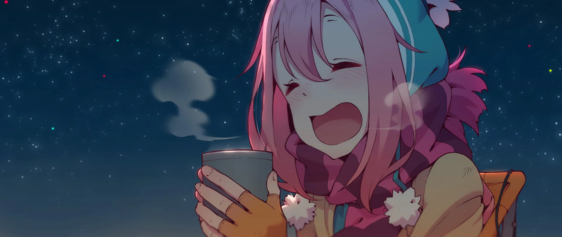 Quadro Yuru Camp - Nadeshiko e a Noite Estrelada