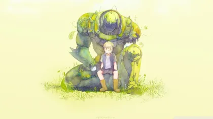 Quadro Decorativo Fullmetal Alchemist - Edward e Alphonse Elric Alquimia