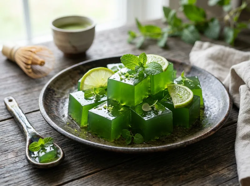 GELATINA VERDE DETOX DE CLOROFILA E LIMÃO