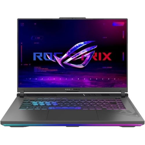 Notebook gamer Asus ROG Strix G16 com iluminação RGB customizável.
