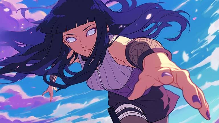 Naruto hinata hyuga blue desktop wallpaper cover