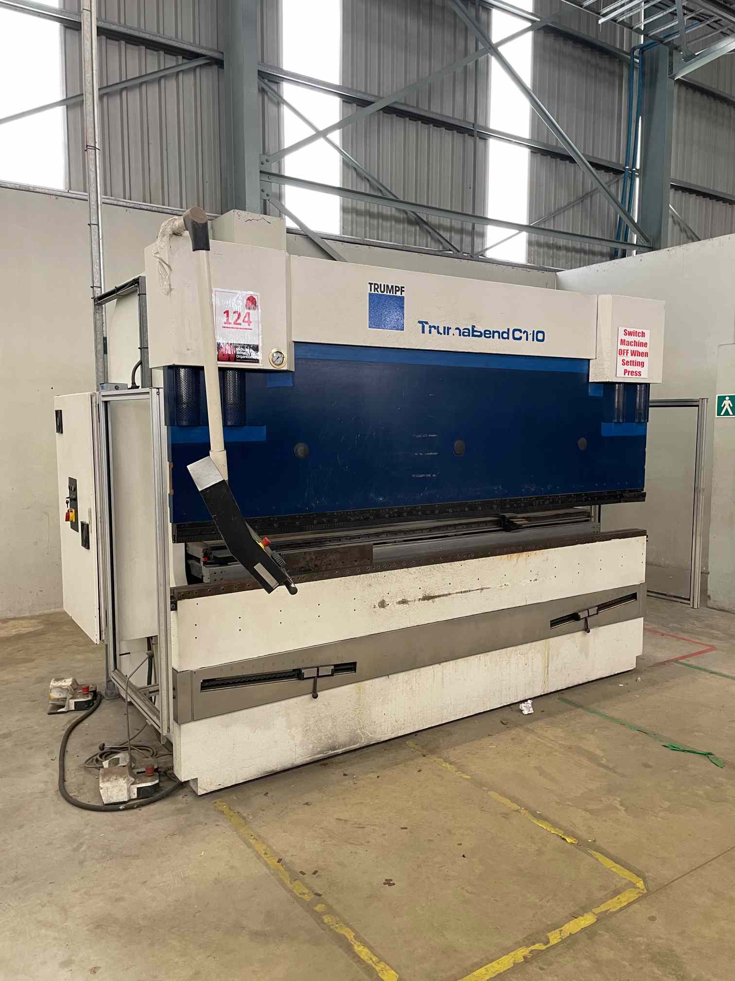 TRUMABEND C110 HYDRAULIC BENDER SN: B0202A0076