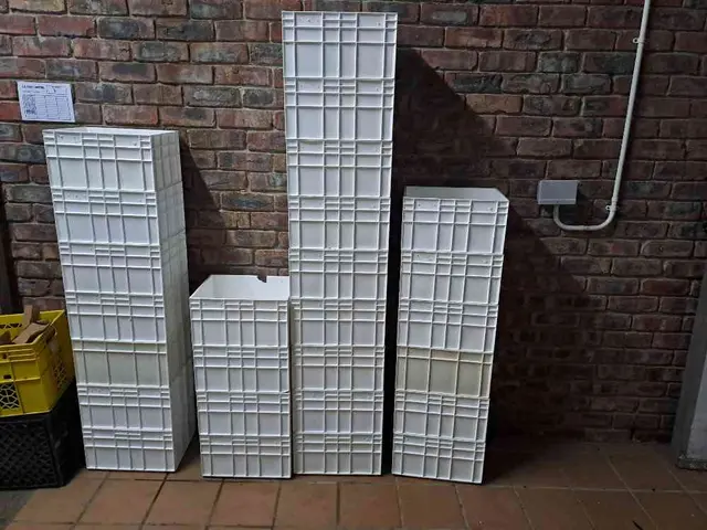 White Plastic Crates (Approximately 25)