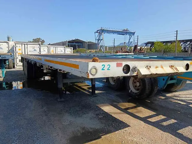 1989 BUSAF 12M DOUBLE AXLE FLAT DECK