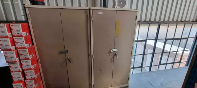 3 x Steel filling cabinets