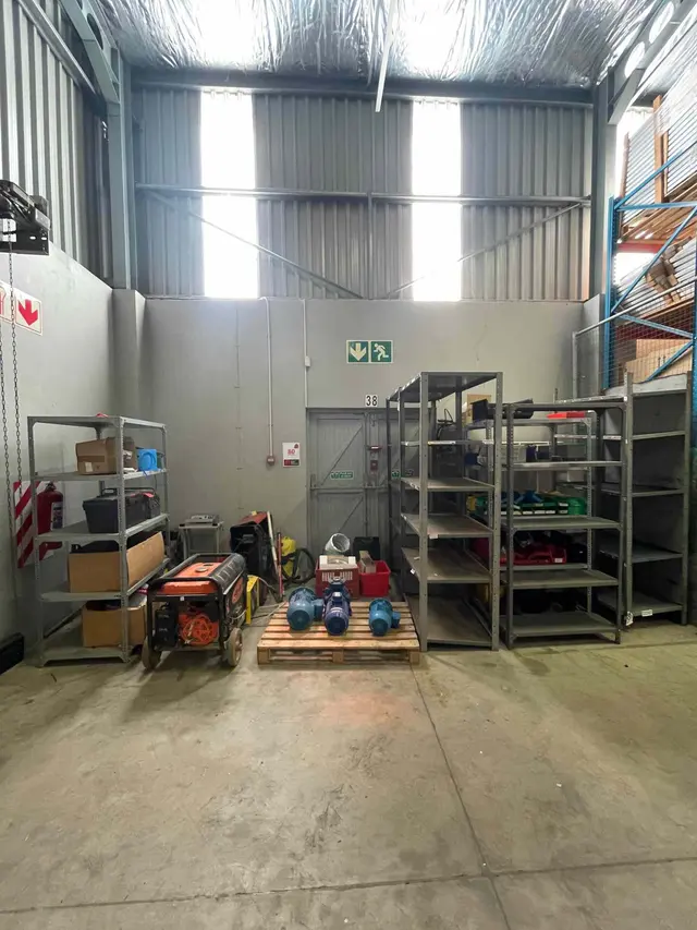 GENERATOR INVERTER SYSTEM, CUTTING DISCS, COPPER WIRE, VACUUM, WELDER, SEALER, COMPRESSOR, 2 X WHITE WOODEN SHELVES, 5 X STEEL SHELVING, VARIOUS VICE GRIPS, SAND PAPER, PLASTIC CONTAINERS, TOOLS, CHISSELS, SPANNERS, SCREW DRIVERS, SEALER GUNS, STRAPPING TAPE & TOOL, TOOLBOXES, PARTS, PATHWAY, CONTROLLERS, SEALER, CRATE WITH 3 X MOTORS ETC