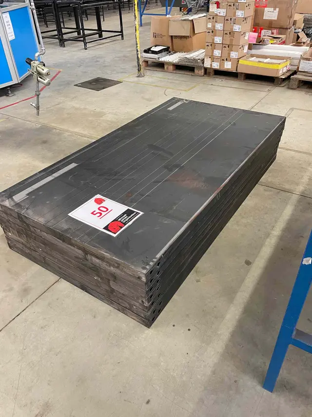 7 X STEEL TABLE TOPS ONLY