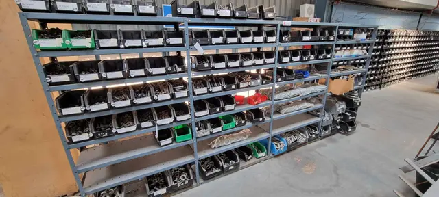 Contents of 4 x shelves (Nuts & Bolts) + shelves
