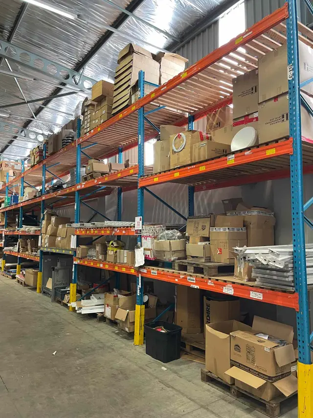 5 X INDUSTRIAL SHELVING UNITS