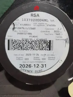 2015 HYUNDAI H100 2.6D F/C D/S thumbnail 11