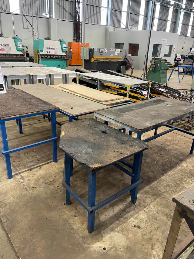 QTY STEEL WORKTABLES