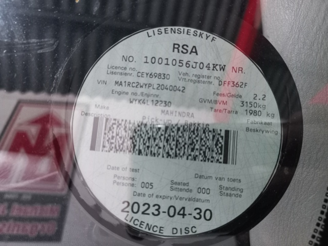 2020 Mahindra PIK UP 2.2 A/T P/U/DC thumbnail 10