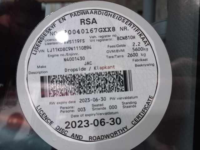 2022 JAC N56 2.8TD F/C D/S thumbnail 6