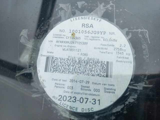2007 Ford Ranger 2.5 TD XL P/U S/C (NON RUNNER) thumbnail 9