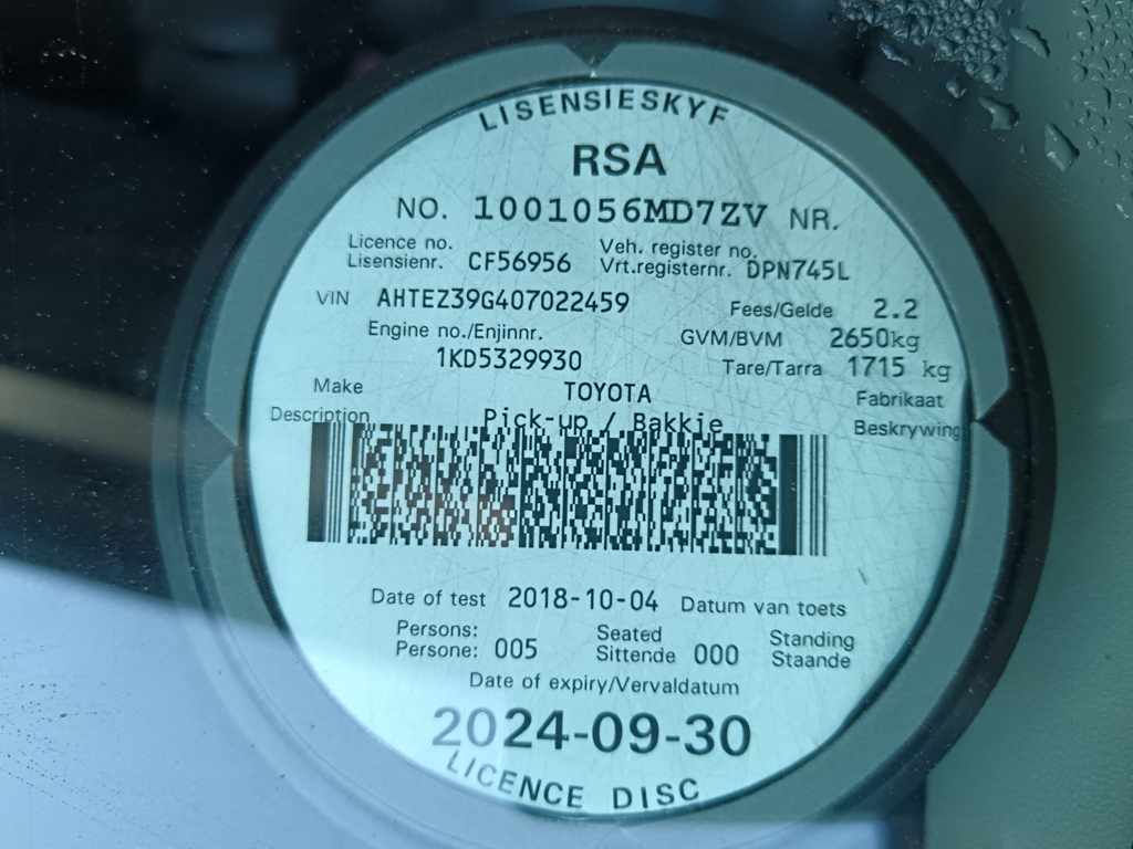 2011 TOYOTA HILUX 3.0D-4D A/T P/U D/C thumbnail 10