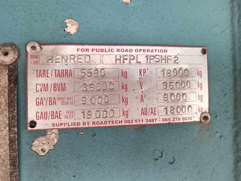 1976 HENRED FRUEHAUF FLAT DECK DOUBLE AXLE 12M thumbnail 5